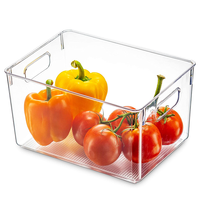Casiers de rangement pour réfrigérateur, armoire/tiroir, conteneurs de cuisine empilables, avec poignées, sans BPA, transparent