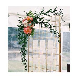 Admirable Design Decorative Backdrop Handmade Iron Gold Color Backdrop For <b>Wedding</b> Party And Engagement Use - Product Image 1