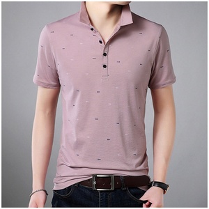 2025 unisexe 100% coton Golf pour polo haute qualité 180 GSM coupe ajustée avec col tricoté T-shirts pour hommes - Product Image 5