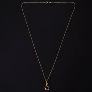 Colgante de plata de primera ley con forma de estrella para mujer, collar, Gargantilla, plata esterlina 925, chapado en oro, estilo minimalista, moderno, barato - Product Image 6