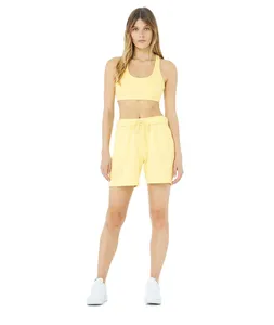 Conjunto de sujetador y pantalones cortos para mujer, ropa deportiva para gimnasio y yoga, diseño personalizado de lunares, a precio barato - Product Image 1