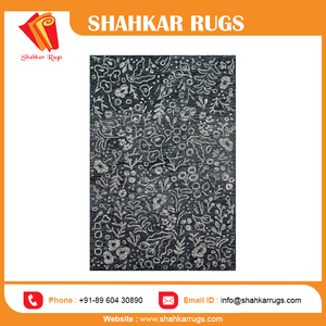 พรมขนสัตว์ทอมือคุณภาพดีที่สุด ดีไซน์ใหม่ สีชาร์โคล พร้อมเส้นใย PP สไตล์หรูหรา สำหรับใช้ในห้องครัว ราคาประหยัด - Product Image 3