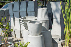 Pots à ciment en béton, Pot de fleurs pour l'intérieur et l'extérieur, bac à plantes, vente en gros - Product Image 2