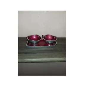 Metal Decorative Bowls With Tray Manufacturer Wholesaler