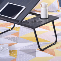 Table de bureau portable pliable multi-angle réglable en bois MDF pour ordinateur portable, lit, maison, bureau