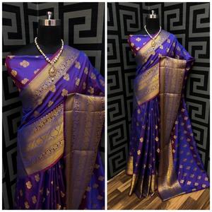 Vêtements ethniques Fabrication en gros Surat Sana Travail de broderie en soie Hot Fix Travail de diamant Saree avec chemisier Pièce Vêtements à bas prix - Product Image 3