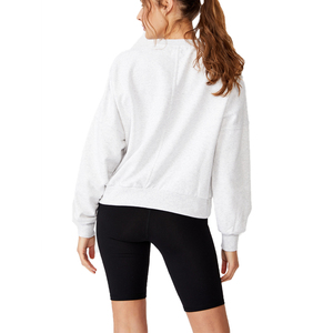 Sudadera Personalizada de Alta Calidad para Mujer, Estilo Urbano, Cuello Redondo, Manga Larga, Color Sólido, 2026 - Product Image 3