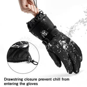 Gants de ski d'hiver chauds en cuir imprimé Sports d'extérieur pour le ski et le snowboard - Product Image 4