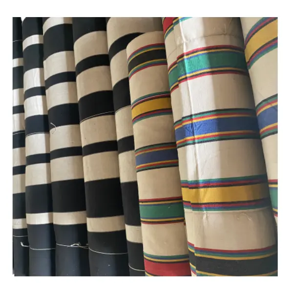 उच्च गुणवत्ता अनुकूलित डिजाइन यार्न रंगे कैनवास कपड़े अरबी शैली काले और सफेद धारी कैनवास कपड़े के लिए तम्बू Windbreak दीवार
