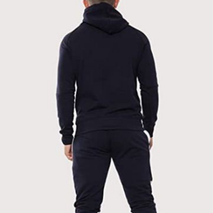 Chándal de algodón liso con cremallera para hombre, ropa de chándal a granel con rayas - Product Image 5