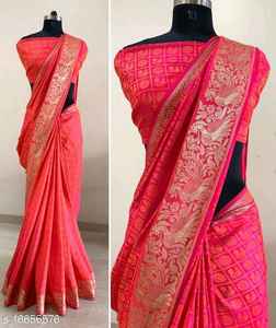 Telas Banarasi de seda suave, fabricación Surat, ropa de mujer para mujer, Sari con Sari étnico colorido sin costuras - Product Image 6