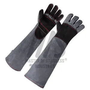 Best Protection Gloves Against Animal Bite/Paws Genuine Leather Animal Gloves Snake handling cat/Dog Handling Equipment Gloves