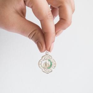 Pendentif Chevalière Musulmane en Argent Sterling 925 Pendentif Rhodanizing Cubic Zirconia Insert With Arabic Lettering Jewelry Necklace - Product Image 3