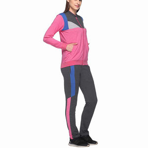 Ropa Deportiva de bloque para mujer, trajes de dos colores para trotar, trajes de corredor para adultos y niñas - Product Image 5
