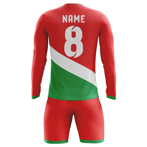 Conjunto de uniforme de fútbol por sublimación personalizado 2023, camiseta de Nailon/Cachemira de alta calidad para hombres adultos, nuevo diseño inspirado - Product Image 3