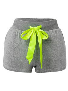 Pantalones cortos deportivos para mujer más vendidos, verano, ajustados, 100% de algodón, cintura alta, cordones ajustables, decoración de Logo, Sexy, estirable - Product Image 3