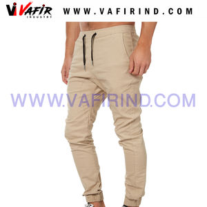 Joggers de Fitness personalizados unisex, pantalones de LICRA informales de algodón con estampado de punto polar de invierno transpirable de talla grande teñidos lisos para hombres - Product Image 3