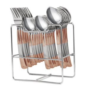 BEST QUALITY STAINLESS STEEL <b>DINNER</b> SET: Chopstick, Bow, Spoon, <b>Knife</b>, Plate, Mug, Hanger, Plate Rack, Dish Rack - Product Image 2