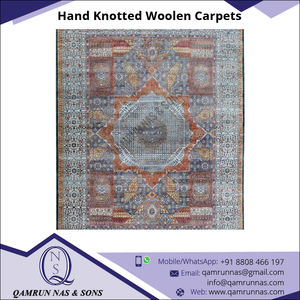 Alfombra de lana anudada a mano de lujo Alfombra de lana hecha a mano India Precio al por mayor directo del fabricante de alta calidad para espacio de oficina - Product Image 3