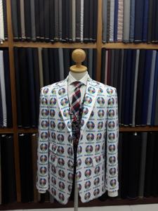 Chaqueta de Lana Personalizada para Hombre con Diseño a Cuadros, Resistente al Viento y Transpirable, con Cuello Alto y Decoración de Piel para Primavera - Product Image 6