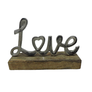 Moderno aluminio y madera seta níquel y color natural de gran tamaño último diseño elegante escultura para decoración de mesa - Product Image 5