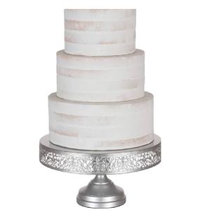 ที่วางเค้กเครื่องเงินชุบสังกะสีขนาดใหญ่มีสไตล์เหมาะสำหรับโชว์ขนมอบและมัฟฟินของหวานสุดหรู - Product Image 1