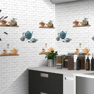 Vát trắng tàu điện ngầm gạch backsplash nhà bếp tắm đá cẩm thạch gạch ốp tường pgvt gạch lát sàn - Product Image 2