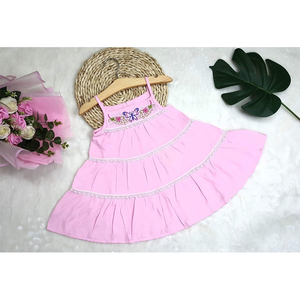 Vestidos informales sin mangas para niñas, algodón, hechos en Vietnam - Product Image 5