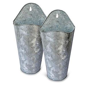 Hot selling galvanized planters in customized shape size and colors wall hanging flower <b>pot</b> planters for decoration and plants - Product Image 1