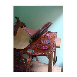 Silla de Carreras de Caballos de estilo inglés y occidental de cuero genuino al por mayor y al por menor para montar a caballo - Product Image 2