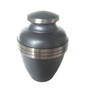 Urna de metal funeraria personalizada para adultos, urna de recuerdo conmemorativo de urnas de metal modernas, color gris - Product Image 1