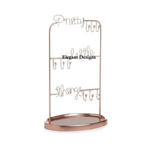 Support à bijoux en métal écologique de luxe, design moderne fait à la main, qualité supérieure, décoration de table - Product Image 2