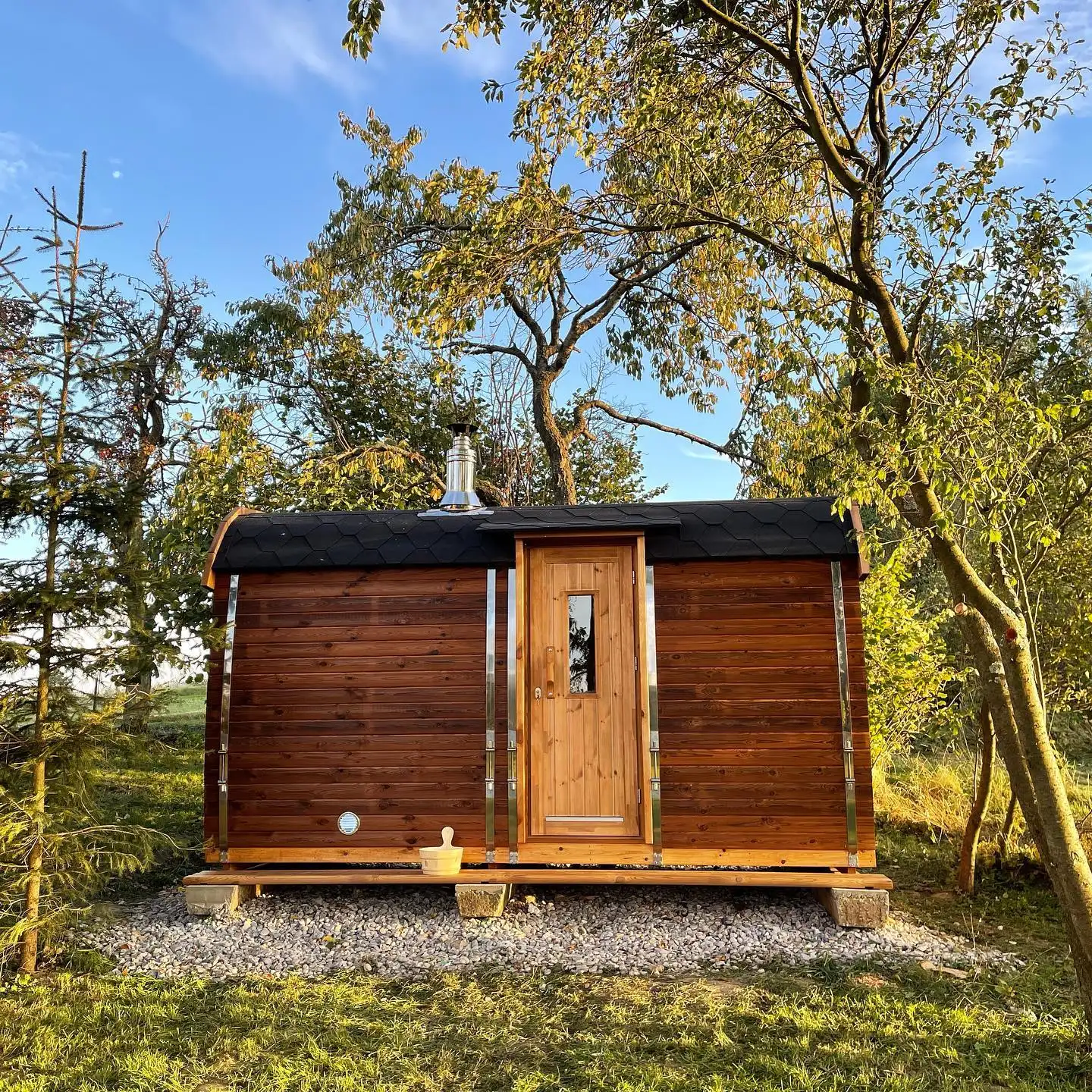 Wooden Outdoor Sauna Barrel