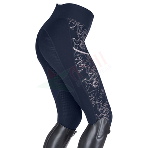 Leggings de equitación personalizados con agarre completo para mujer, unisex, antideslizantes, de secado rápido, transpirables, tallas grandes, al por mayor - Product Image 2