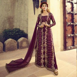 Filtres en soie avec pierres brodées, vêtements de fête, bureau, travail indien, prêt à porter, prix en gros, nouvelle collection, 2020 - Product Image 1