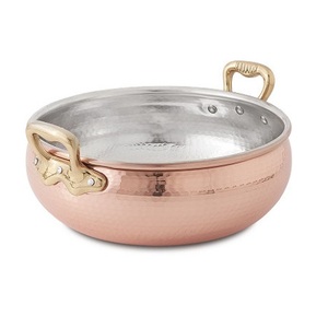 Olla de Cobre de Buena Calidad, Diseño Moderno, Utensilios de Cocina de Cobre con Asas de Latón, Olla para Cocinar Alimentos en Restaurantes - Product Image 1