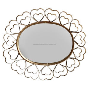 Miroir mural personnalisé à fleurs roses dorées, DESIGN rectangulaire, miroir mural - Product Image 3