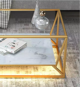 Table de thé rectangulaire en verre, 5 pièces, ensemble de partition, table de télévision - Product Image 4