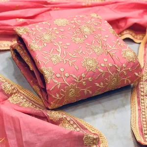Pakaian Pesta Wanita Jahitan Tersedia Setelan Grosir Gaun Rumput India Salwar Kameez Wanita