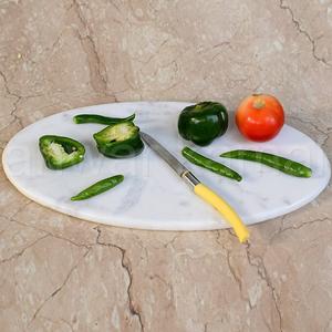 Herramienta de cocina de mármol de diseño estándar de calidad superior, forma ovalada, tabla de cortar/plato de gran tamaño hecho a mano - Product Image 2