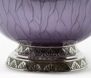 Antique Brass Purple American Style 10in <b>Keepsake</b> Urn for Adult <b>Memorial</b> Funeral Cremation Ashes Radiance Brand - Product Image 2