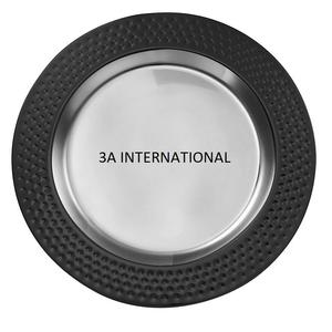 Decoración de mesa para fiesta de boda de aspecto real, plato para servidor de alimentos, productos de cocina con borde negro, plato de forma redondeada - Product Image 5