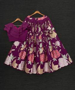 Attrayant georgette fil pierre broderie séquence travail lehenga choli avec dupatta fête porter meilleur prix vêtement ethnique apparelgarment - Product Image 3