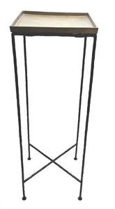 Et of 2 Metal-Mesa ectanlar con tapa de cristal, decoración para el hogar y sala de estar, mesas decorativas elegantes de color negro - Product Image 3