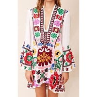 Banjara — robe de style bohème Antique pour femmes, tunique courte et élégante, fait à la main, vêtements de plage Sexy, hippie, Tribal, tendance