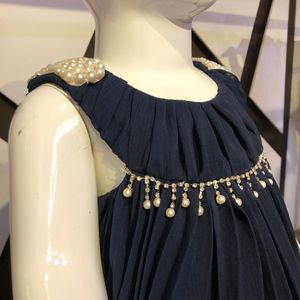 Jhabla Nuevo vestido de fiesta infantil de tela satinada con diadema de estilo elegante Diseño increíble para niñas para la primavera - Product Image 6