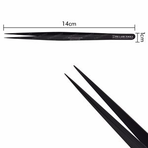 Pincettes professionnelles pour faux cils, embout Slim et droit, isolateur noires, étiquette privée, nouvelle collection - Product Image 4