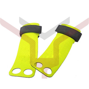 Two Holes Microfiber Gymnastic Grip in <b>Light</b> Green With Strap for <b>Pull</b> up and Kettlebell Crossfit Grips - Product Image 5