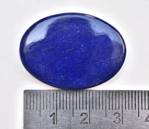 Lapis Lazuli Cabochon ลูกปัดแคลปลิส,อัญมณีสีน้ำเงินเข้มรูปทรงผสมสีฟ้าเข้ม - Product Image 3
