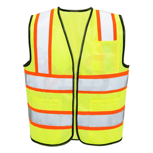 Chaleco DE SEGURIDAD transpirable reflectante ignífugo de alta visibilidad bolsillos frontales 100% poliéster colores personalizados ropa - Product Image 2